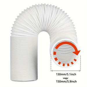 Univerzális hordozható légkondicionáló elszívó tömlő, balmenetes, 100/200 cm 15 cm átmérő, 100 cm